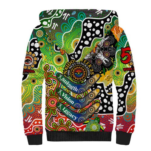 Personalised Panthers NRL Celebrating 50 Years of Naidoc Sherpa Hoodie NAIDOC Week 2025 Aboriginal