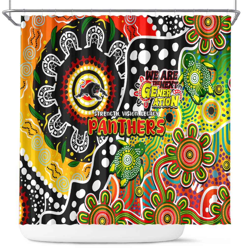 Panthers NRL Celebrating 50 Years of Naidoc Shower Curtain NAIDOC Week 2025 Aboriginal