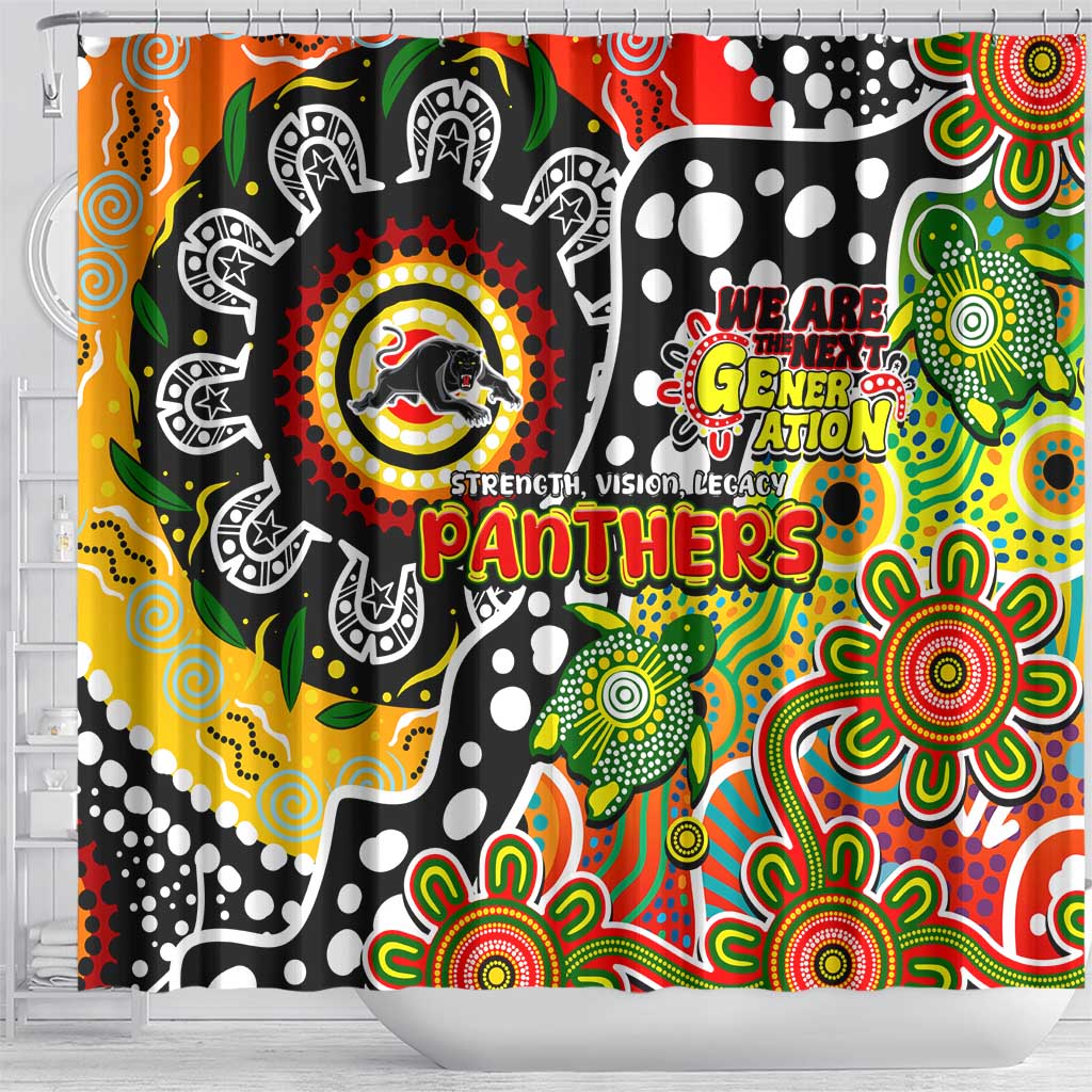 Panthers NRL Celebrating 50 Years of Naidoc Shower Curtain NAIDOC Week 2025 Aboriginal