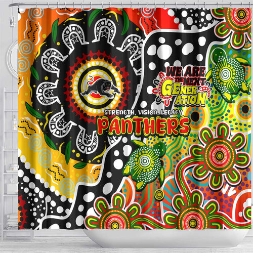 Panthers NRL Celebrating 50 Years of Naidoc Shower Curtain NAIDOC Week 2025 Aboriginal