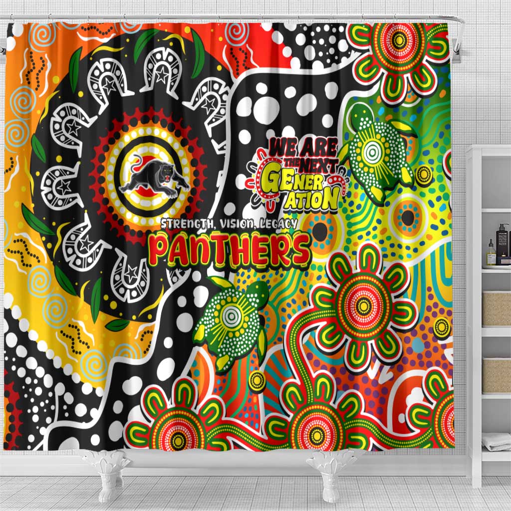 Panthers NRL Celebrating 50 Years of Naidoc Shower Curtain NAIDOC Week 2025 Aboriginal