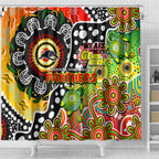 Panthers NRL Celebrating 50 Years of Naidoc Shower Curtain NAIDOC Week 2025 Aboriginal