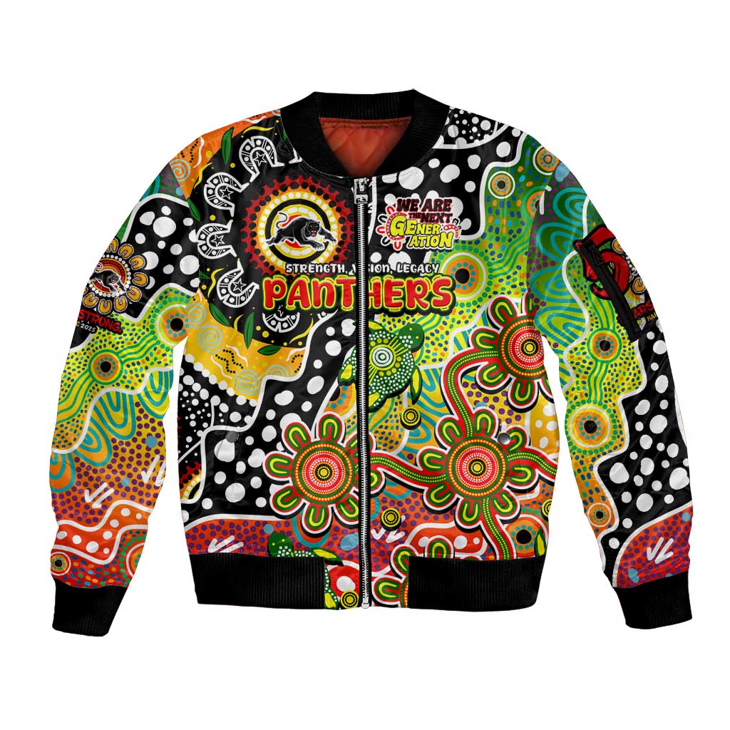 Personalised Panthers NRL Celebrating 50 Years of Naidoc Sleeve Zip Bomber Jacket NAIDOC Week 2025 Aboriginal