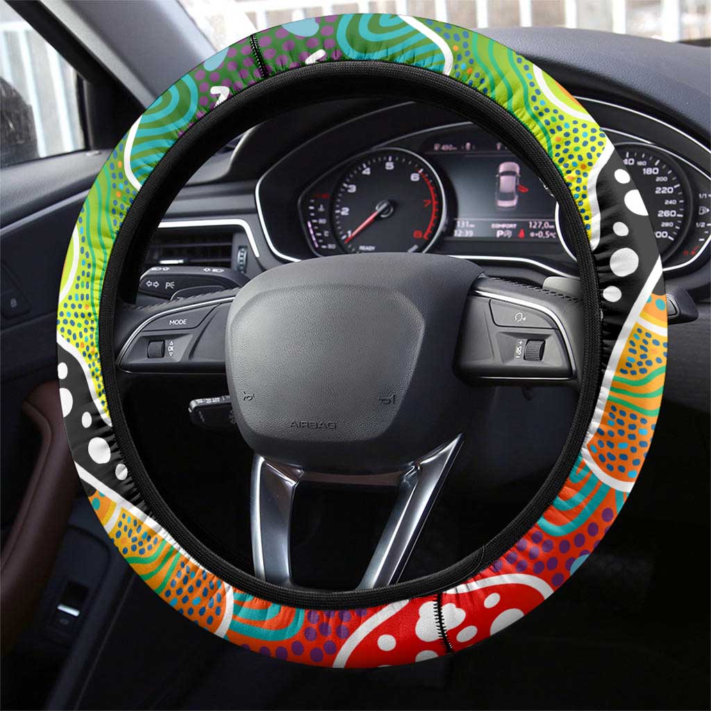 Panthers NRL Celebrating 50 Years of Naidoc Steering Wheel Cover NAIDOC Week 2025 Aboriginal