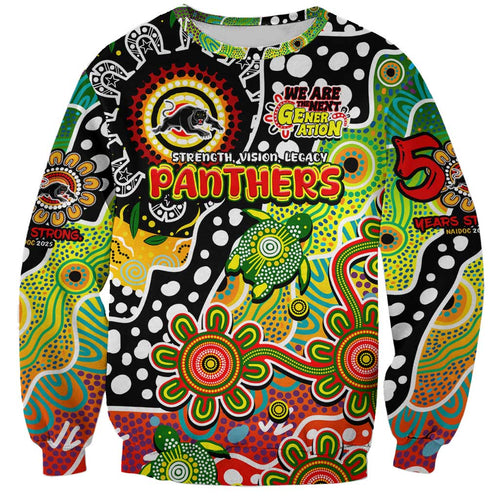 Personalised Panthers NRL Celebrating 50 Years of Naidoc Sweatshirt NAIDOC Week 2025 Aboriginal
