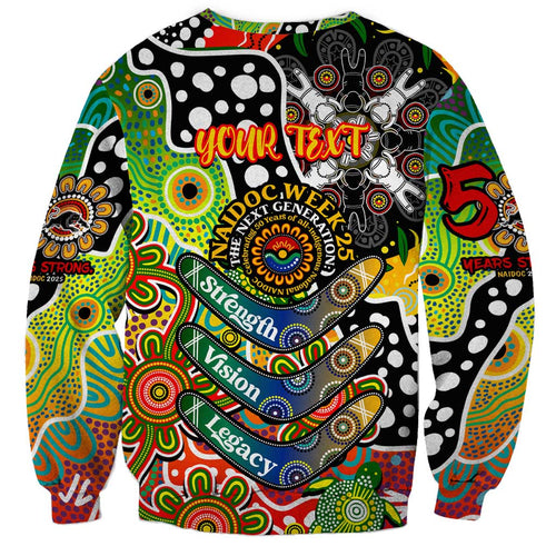 Personalised Panthers NRL Celebrating 50 Years of Naidoc Sweatshirt NAIDOC Week 2025 Aboriginal