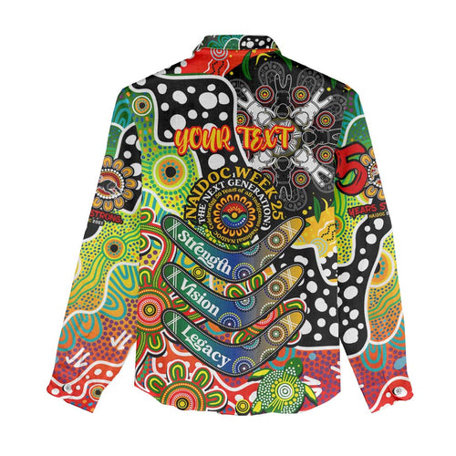 Personalised Panthers NRL Celebrating 50 Years of Naidoc Women Casual Shirt NAIDOC Week 2025 Aboriginal