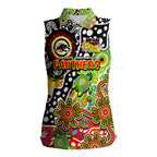 Personalised Panthers NRL Celebrating 50 Years of Naidoc Women Sleeveless Polo Shirt NAIDOC Week 2025 Aboriginal