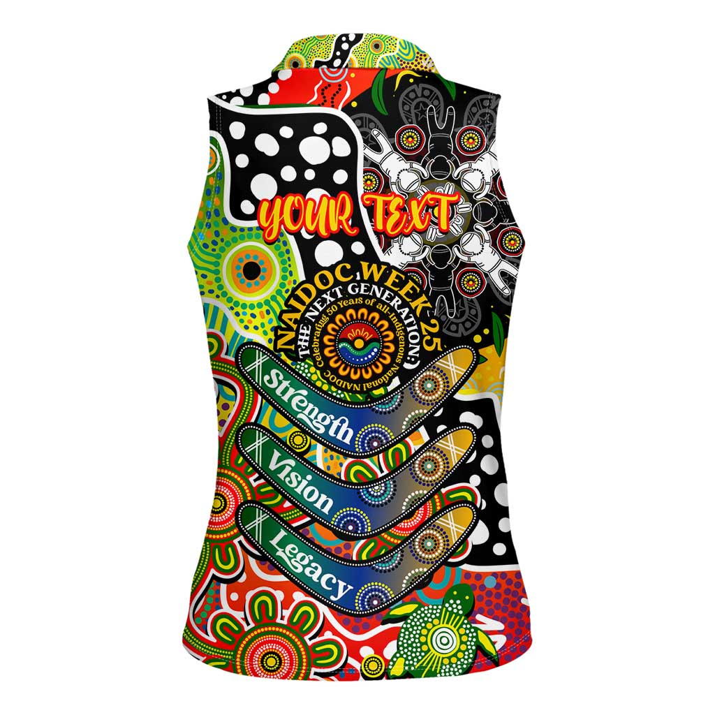 Personalised Panthers NRL Celebrating 50 Years of Naidoc Women Sleeveless Polo Shirt NAIDOC Week 2025 Aboriginal