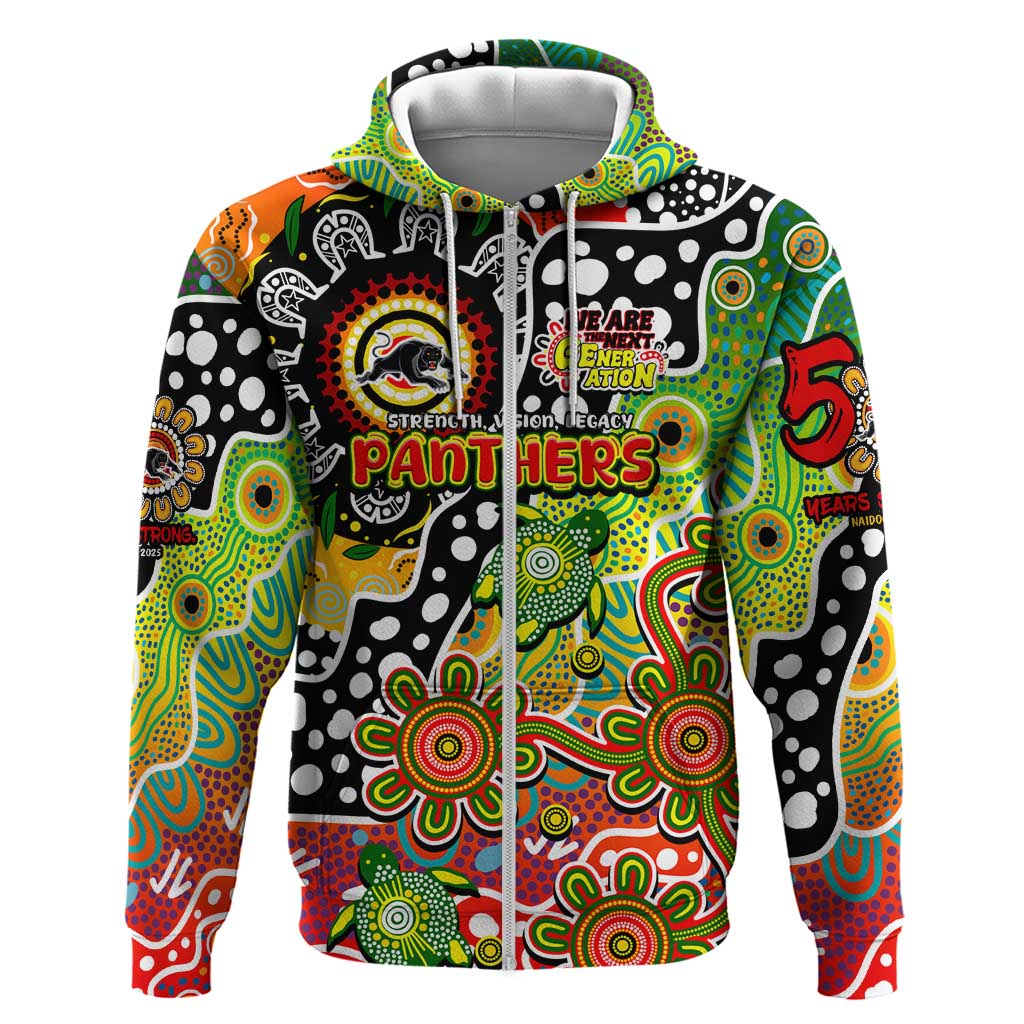 Personalised Panthers NRL Celebrating 50 Years of Naidoc Zip Hoodie NAIDOC Week 2025 Aboriginal