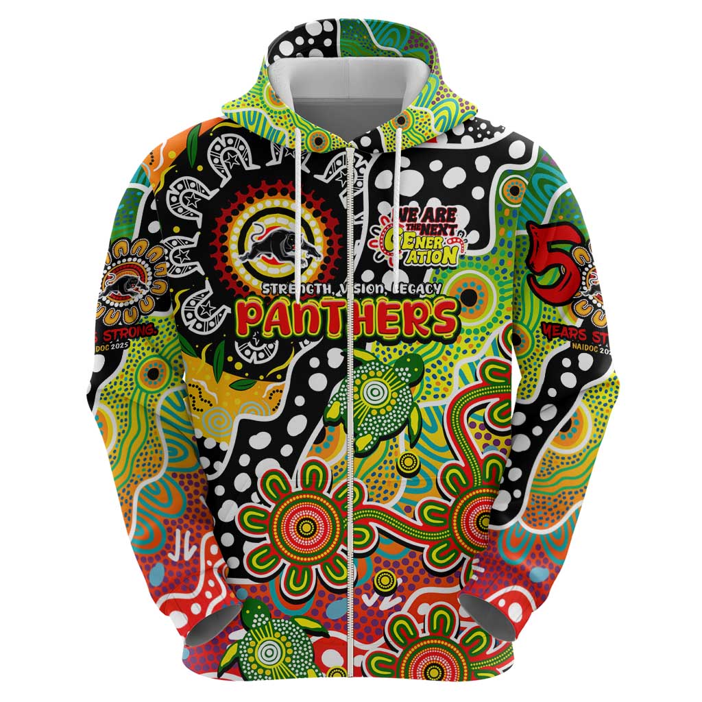 Personalised Panthers NRL Celebrating 50 Years of Naidoc Zip Hoodie NAIDOC Week 2025 Aboriginal