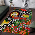Rabbitohs NRL Celebrating 50 Years of Naidoc Area Rug NAIDOC Week 2025 Aboriginal