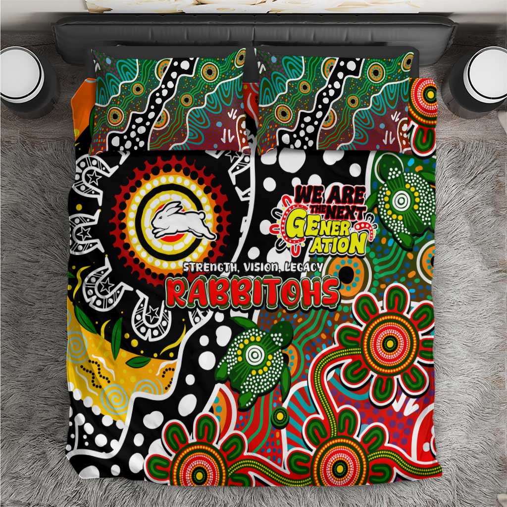 Rabbitohs NRL Celebrating 50 Years of Naidoc Bedding Set NAIDOC Week 2025 Aboriginal