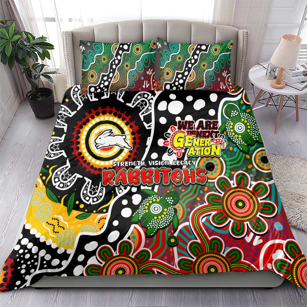 Rabbitohs NRL Celebrating 50 Years of Naidoc Bedding Set NAIDOC Week 2025 Aboriginal