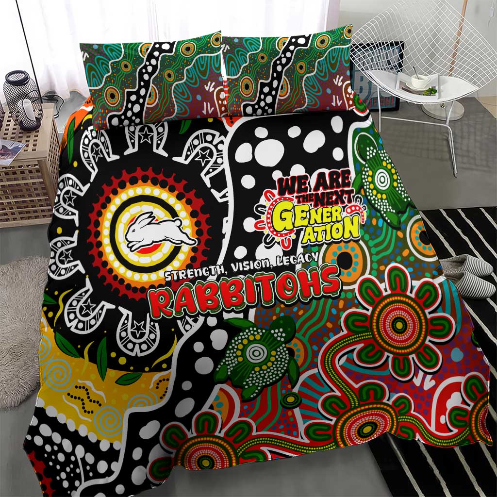Rabbitohs NRL Celebrating 50 Years of Naidoc Bedding Set NAIDOC Week 2025 Aboriginal