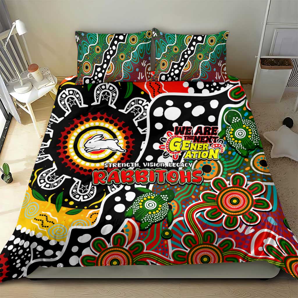 Rabbitohs NRL Celebrating 50 Years of Naidoc Bedding Set NAIDOC Week 2025 Aboriginal
