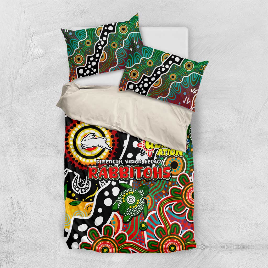 Rabbitohs NRL Celebrating 50 Years of Naidoc Bedding Set NAIDOC Week 2025 Aboriginal