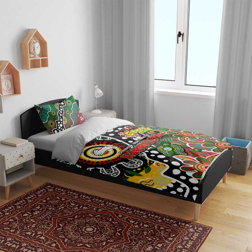 Rabbitohs NRL Celebrating 50 Years of Naidoc Bedding Set NAIDOC Week 2025 Aboriginal