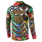 Personalised Rabbitohs NRL Celebrating 50 Years of Naidoc Button Sweatshirt NAIDOC Week 2025 Aboriginal