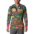Personalised Rabbitohs NRL Celebrating 50 Years of Naidoc Button Sweatshirt NAIDOC Week 2025 Aboriginal