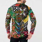 Personalised Rabbitohs NRL Celebrating 50 Years of Naidoc Button Sweatshirt NAIDOC Week 2025 Aboriginal