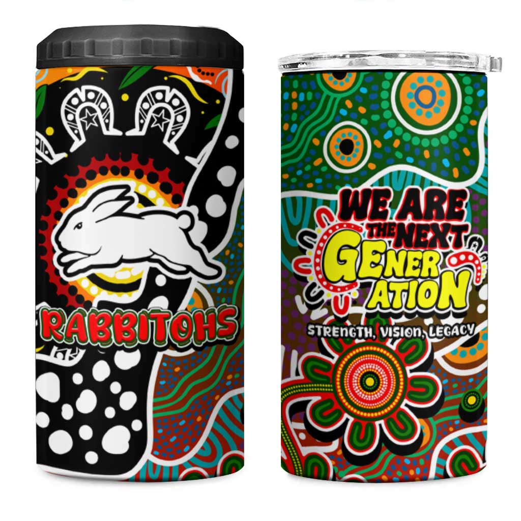 Rabbitohs NRL Celebrating 50 Years of Naidoc 4 in 1 Can Cooler Tumbler NAIDOC Week 2025 Aboriginal