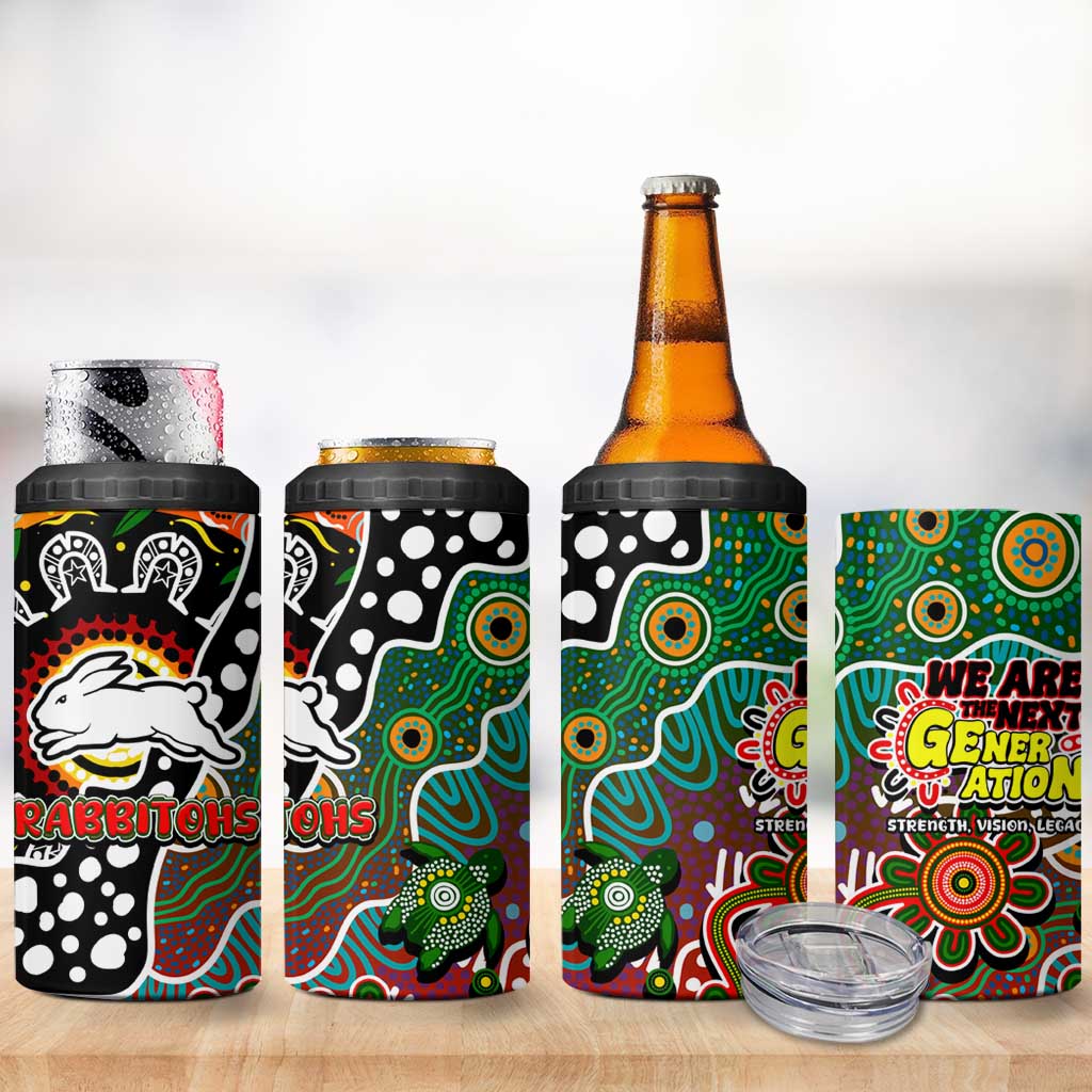 Rabbitohs NRL Celebrating 50 Years of Naidoc 4 in 1 Can Cooler Tumbler NAIDOC Week 2025 Aboriginal