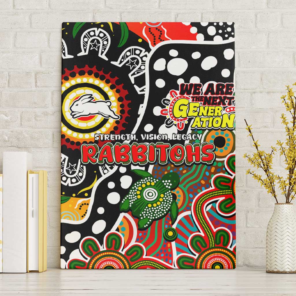 Rabbitohs NRL Celebrating 50 Years of Naidoc Canvas Wall Art NAIDOC Week 2025 Aboriginal