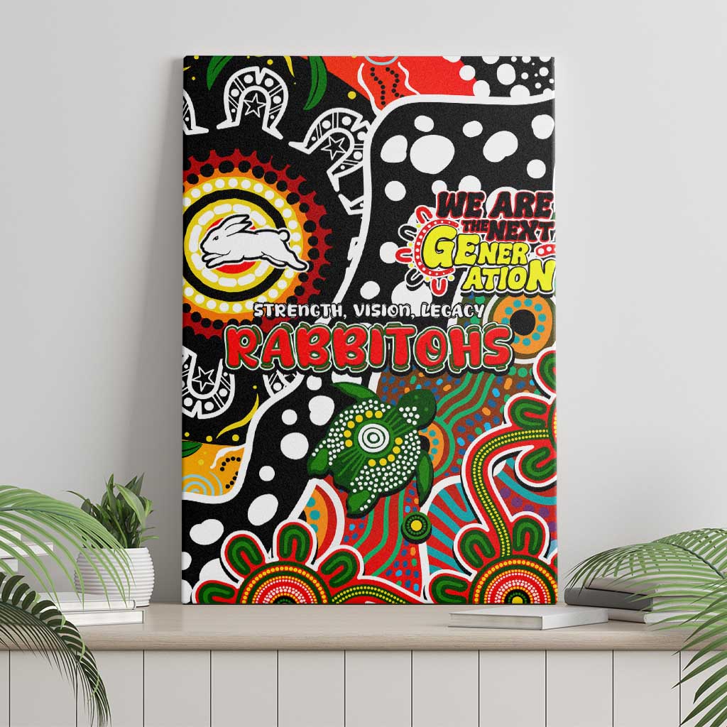 Rabbitohs NRL Celebrating 50 Years of Naidoc Canvas Wall Art NAIDOC Week 2025 Aboriginal