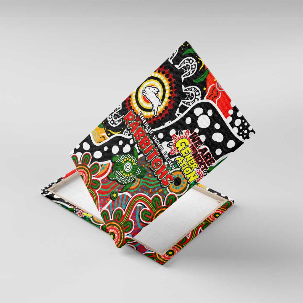 Rabbitohs NRL Celebrating 50 Years of Naidoc Canvas Wall Art NAIDOC Week 2025 Aboriginal