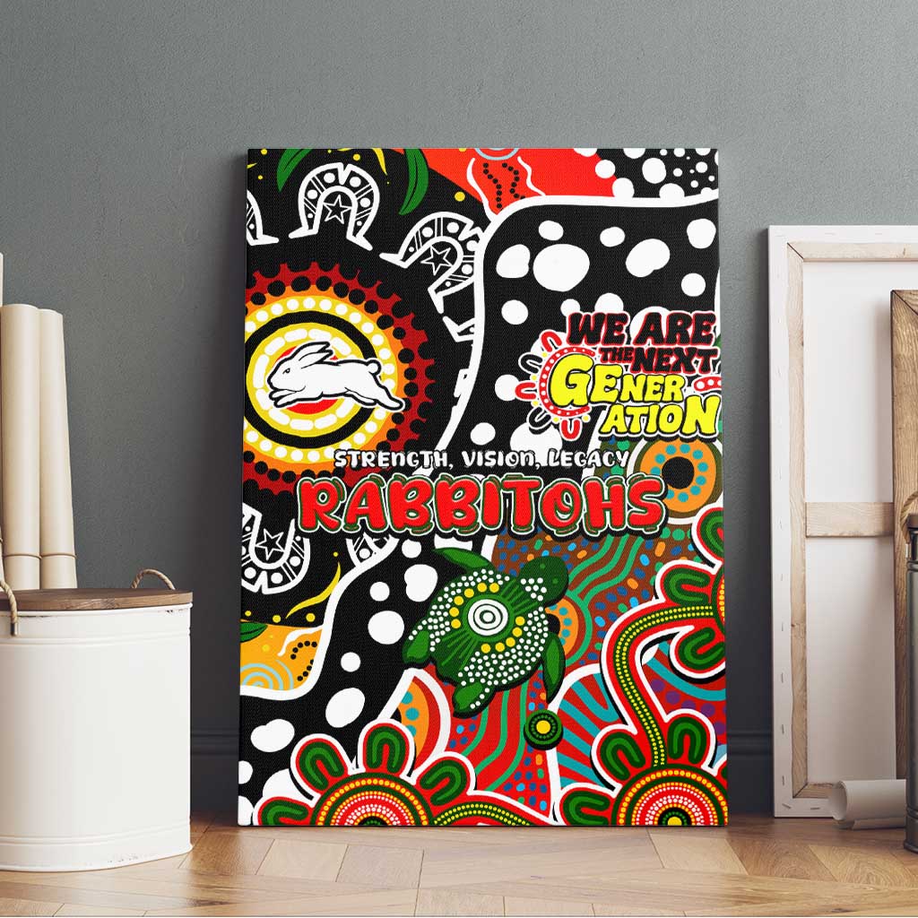 Rabbitohs NRL Celebrating 50 Years of Naidoc Canvas Wall Art NAIDOC Week 2025 Aboriginal