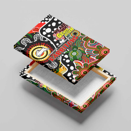 Rabbitohs NRL Celebrating 50 Years of Naidoc Canvas Wall Art NAIDOC Week 2025 Aboriginal