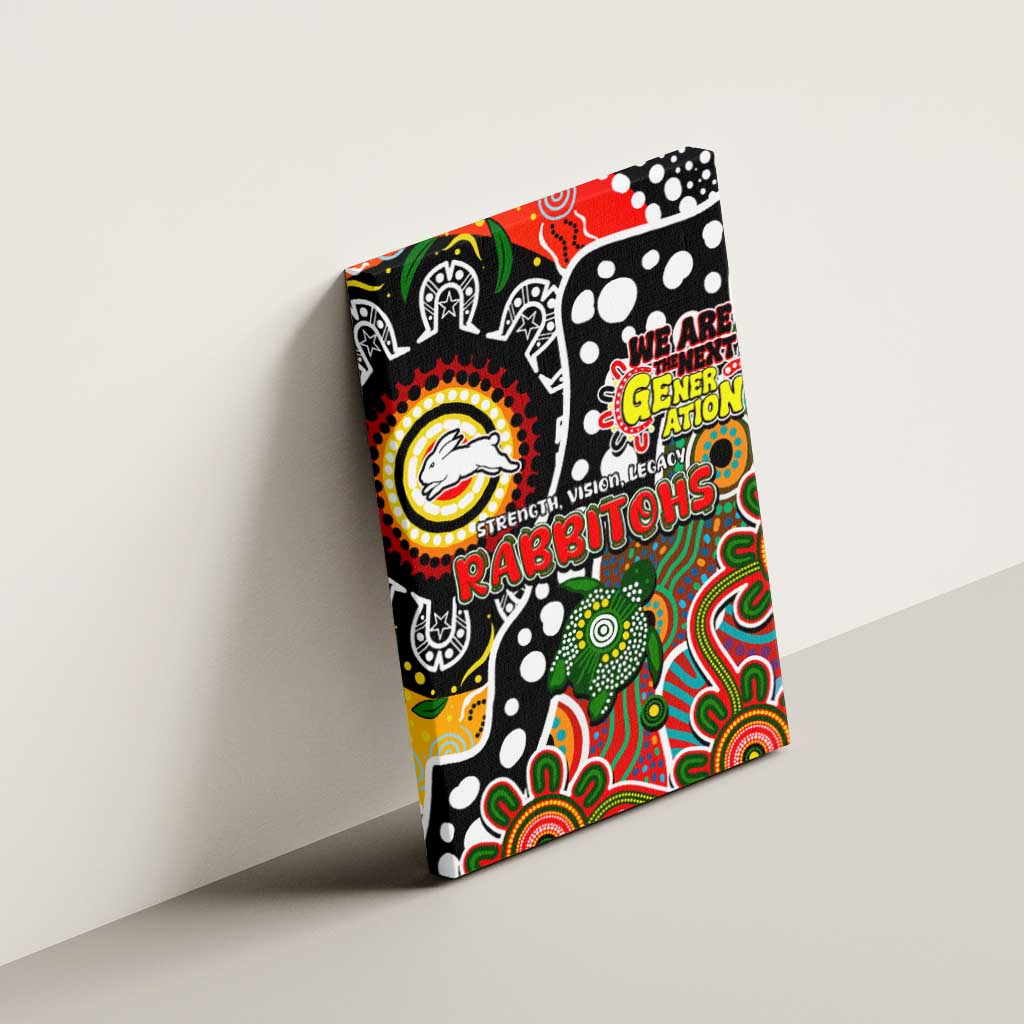 Rabbitohs NRL Celebrating 50 Years of Naidoc Canvas Wall Art NAIDOC Week 2025 Aboriginal