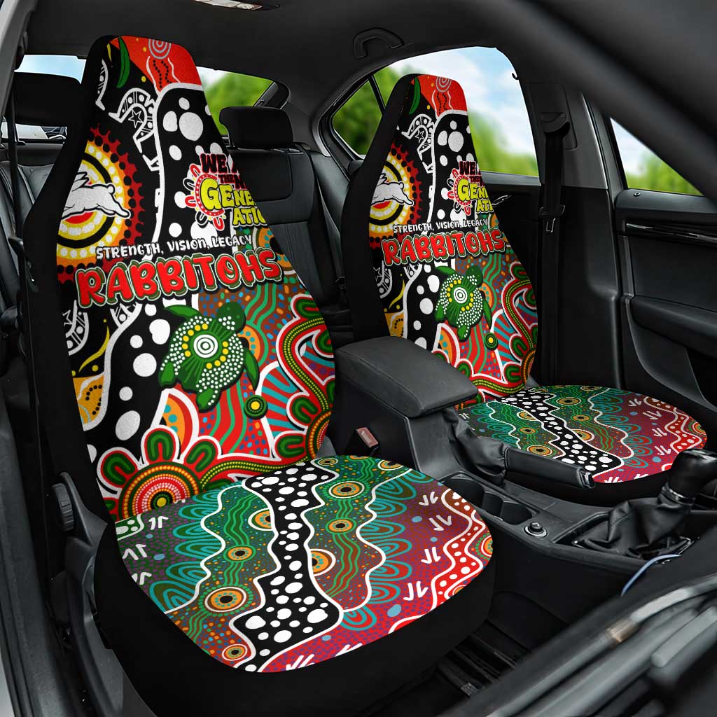 Rabbitohs NRL Celebrating 50 Years of Naidoc Car Seat Cover NAIDOC Week 2025 Aboriginal