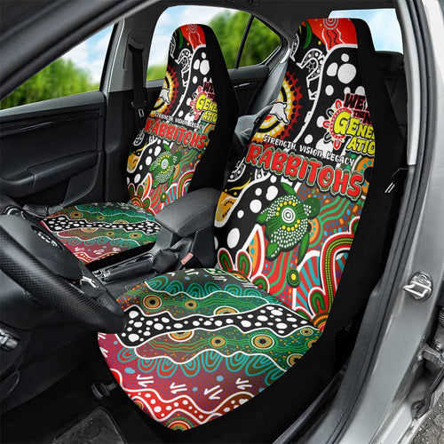 Rabbitohs NRL Celebrating 50 Years of Naidoc Car Seat Cover NAIDOC Week 2025 Aboriginal