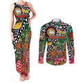 Personalised Rabbitohs NRL Celebrating 50 Years of Naidoc Couples Matching Tank Maxi Dress and Long Sleeve Button Shirt NAIDOC Week 2025 Aboriginal