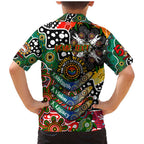 Personalised Rabbitohs NRL Celebrating 50 Years of Naidoc Family Matching Mermaid Dress and Hawaiian Shirt NAIDOC Week 2025 Aboriginal