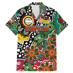 Personalised Rabbitohs NRL Celebrating 50 Years of Naidoc Family Matching Mermaid Dress and Hawaiian Shirt NAIDOC Week 2025 Aboriginal
