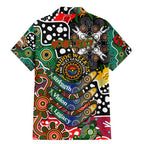 Personalised Rabbitohs NRL Celebrating 50 Years of Naidoc Family Matching Mermaid Dress and Hawaiian Shirt NAIDOC Week 2025 Aboriginal