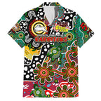Personalised Rabbitohs NRL Celebrating 50 Years of Naidoc Family Matching Puletasi and Hawaiian Shirt NAIDOC Week 2025 Aboriginal
