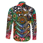Personalised Rabbitohs NRL Celebrating 50 Years of Naidoc Family Matching Summer Maxi Dress and Hawaiian Shirt NAIDOC Week 2025 Aboriginal