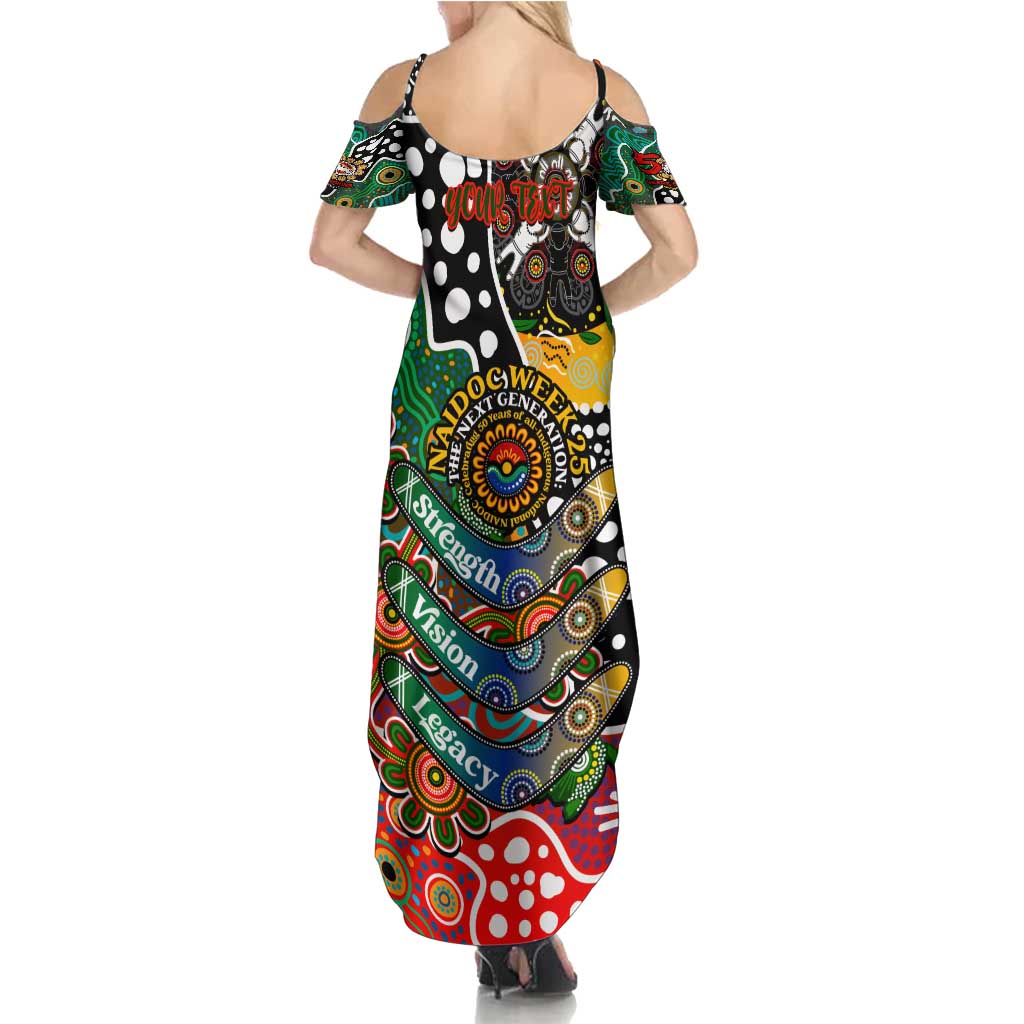 Personalised Rabbitohs NRL Celebrating 50 Years of Naidoc Family Matching Summer Maxi Dress and Hawaiian Shirt NAIDOC Week 2025 Aboriginal