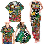 Personalised Rabbitohs NRL Celebrating 50 Years of Naidoc Family Matching Tank Maxi Dress and Hawaiian Shirt NAIDOC Week 2025 Aboriginal