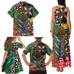 Personalised Rabbitohs NRL Celebrating 50 Years of Naidoc Family Matching Tank Maxi Dress and Hawaiian Shirt NAIDOC Week 2025 Aboriginal