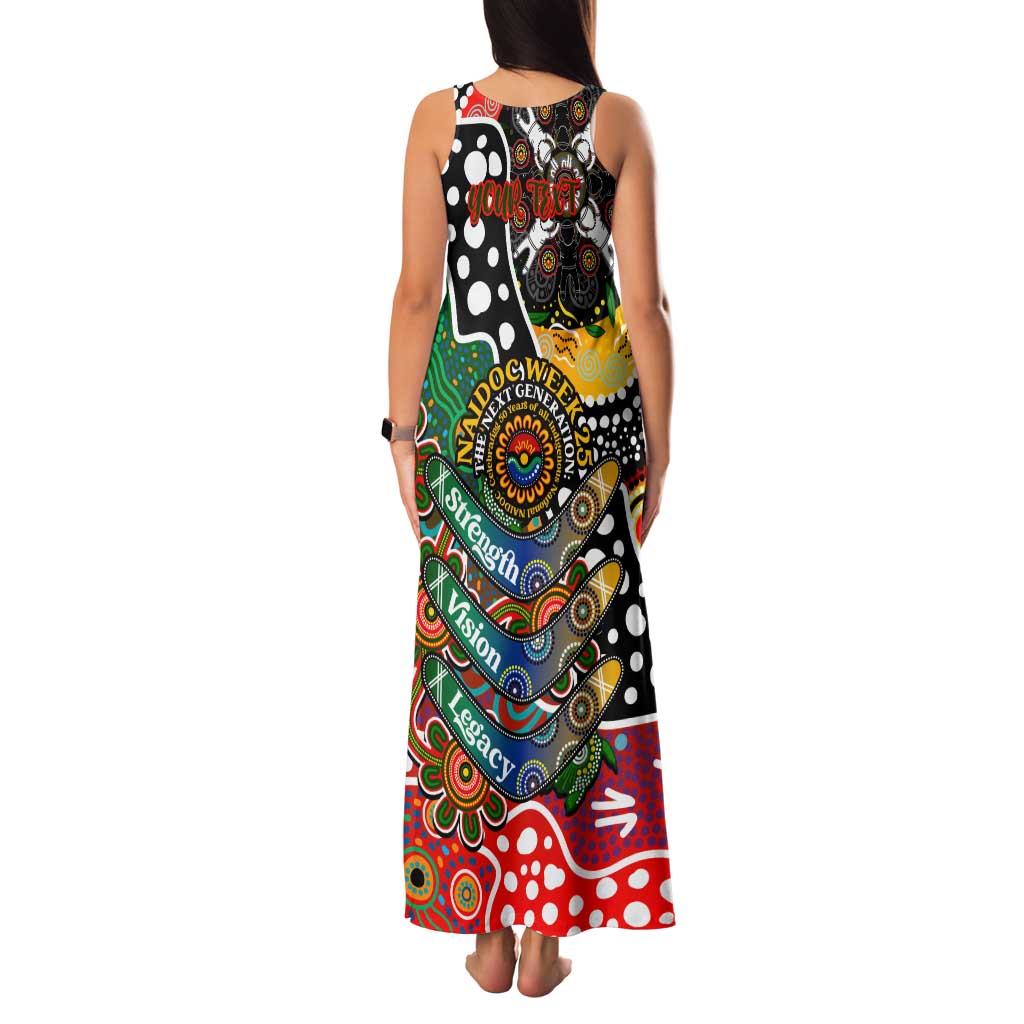 Personalised Rabbitohs NRL Celebrating 50 Years of Naidoc Family Matching Tank Maxi Dress and Hawaiian Shirt NAIDOC Week 2025 Aboriginal