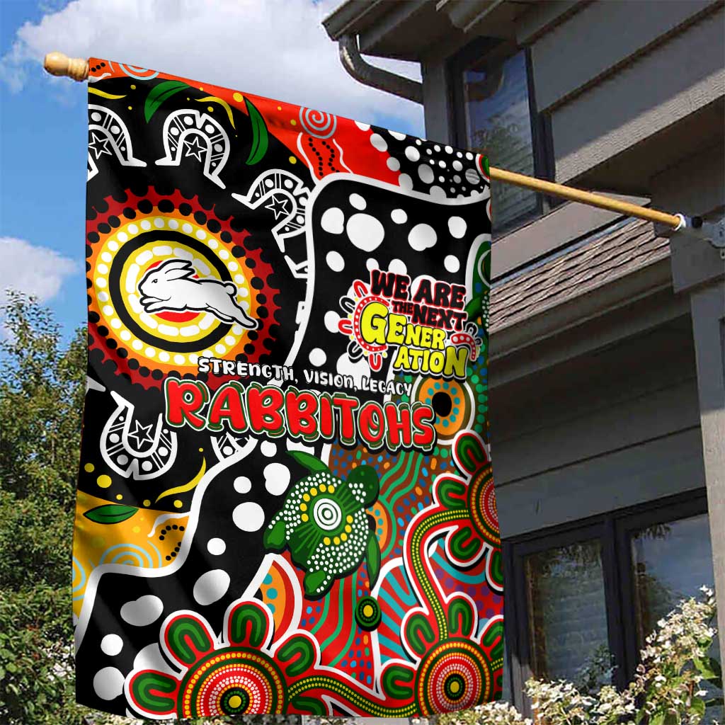Rabbitohs NRL Celebrating 50 Years of Naidoc Garden Flag NAIDOC Week 2025 Aboriginal