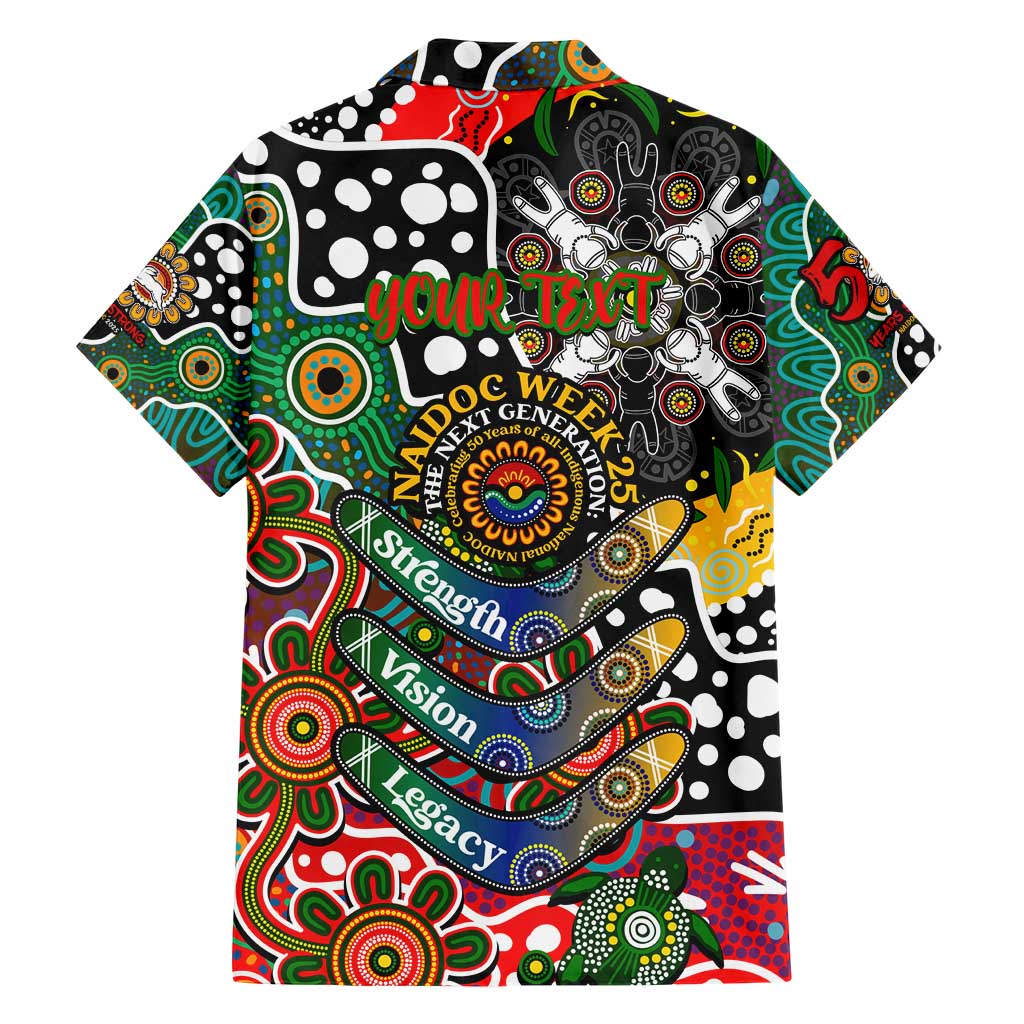 Personalised Rabbitohs NRL Celebrating 50 Years of Naidoc Hawaiian Shirt NAIDOC Week 2025 Aboriginal