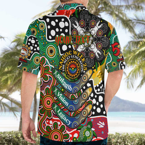 Personalised Rabbitohs NRL Celebrating 50 Years of Naidoc Hawaiian Shirt NAIDOC Week 2025 Aboriginal