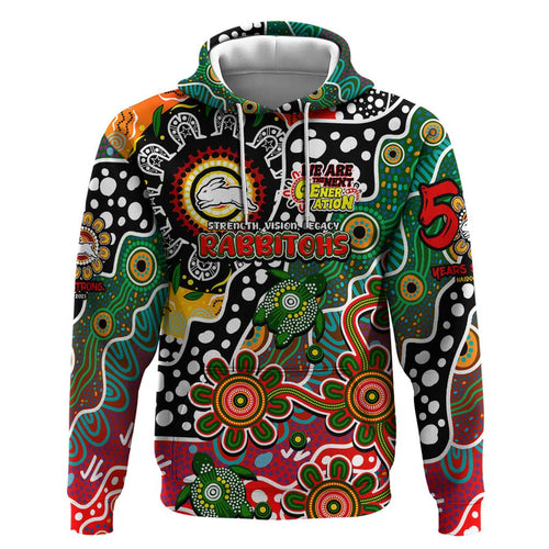 Personalised Rabbitohs NRL Celebrating 50 Years of Naidoc Hoodie NAIDOC Week 2025 Aboriginal