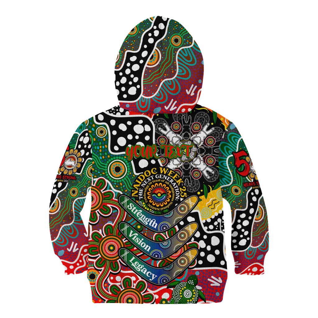 Personalised Rabbitohs NRL Celebrating 50 Years of Naidoc Kid Hoodie NAIDOC Week 2025 Aboriginal